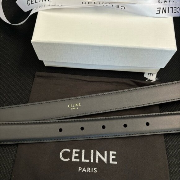 Celine Triomphe Gold Buckle 85 Belt - Picture 5 of 6